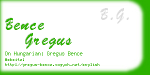 bence gregus business card